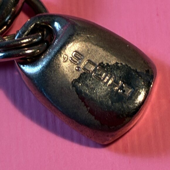 Two Bracelets Chain Link One is Chicos Silver Tone Chunky and Gold tone Bracelet - Picture 2 of 8